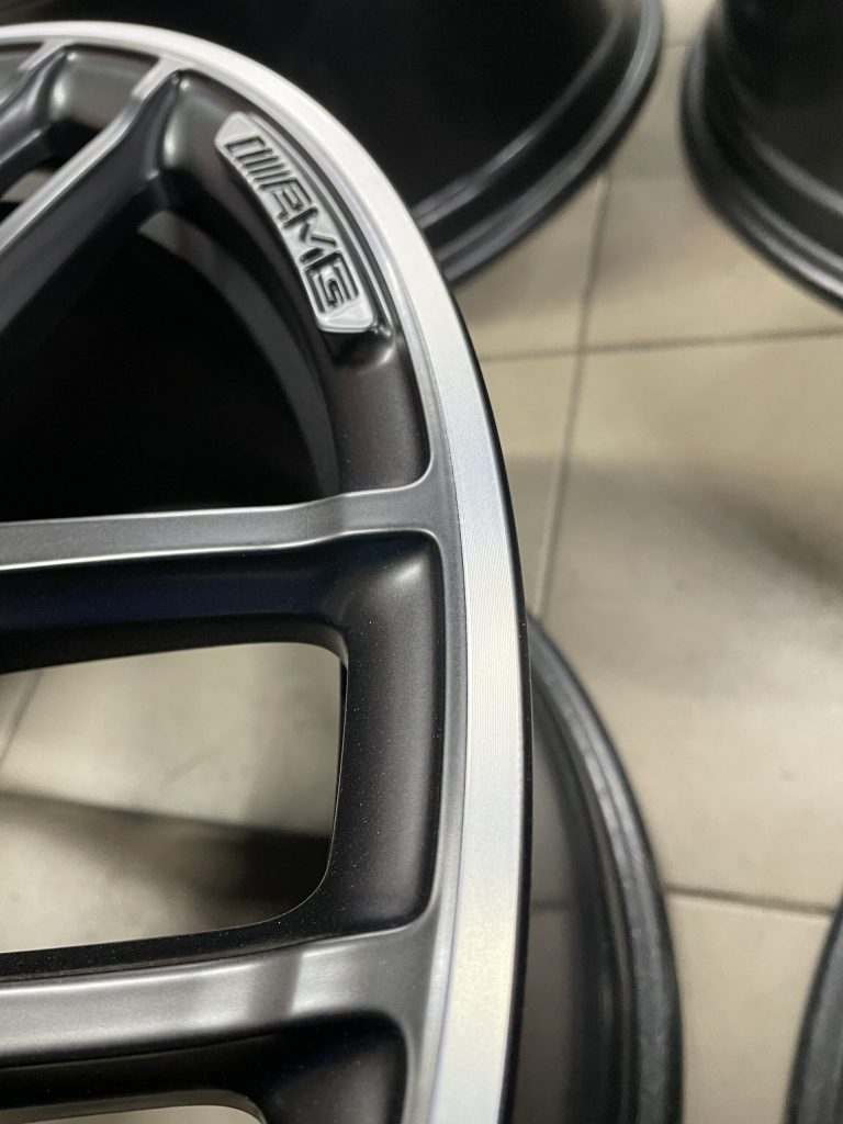Покраска дисков Mercedes AMG с кантом по ободу, фото 1