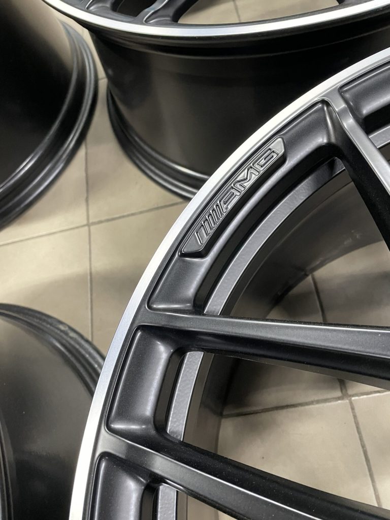Покраска дисков Mercedes AMG с кантом по ободу, фото 2