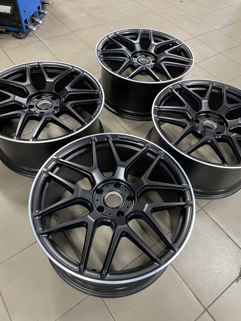 Покраска дисков Mercedes AMG с кантом по ободу, фото 5